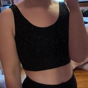 plain black cotton tank from H&M - size L